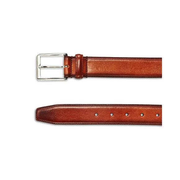 The Men's Store Men's Square Buckle Italian Leather Belt Brown Size 40 0010 - Picture 2 of 2